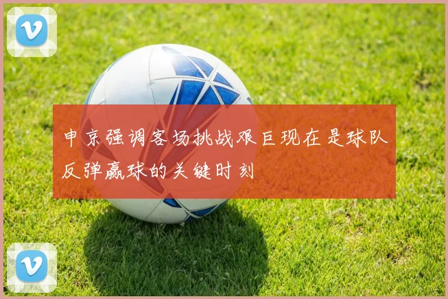 申京强调客场挑战艰巨现在是球队反弹赢球的关键时刻